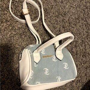 Baby Phat Light Blue and White Mini Bag